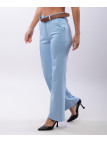 Pantalone a Palazzo con Cintura 46% cotone 42% poliestere 12% elastico