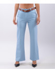 Pantalone a Palazzo con Cintura 46% cotone 42% poliestere 12% elastico