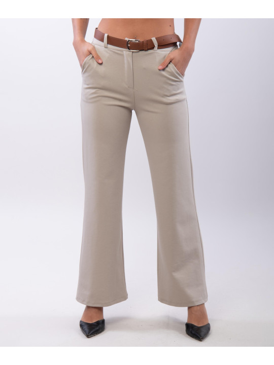 Pantalone a Palazzo con Cintura 46% cotone 42% poliestere 12% elastico