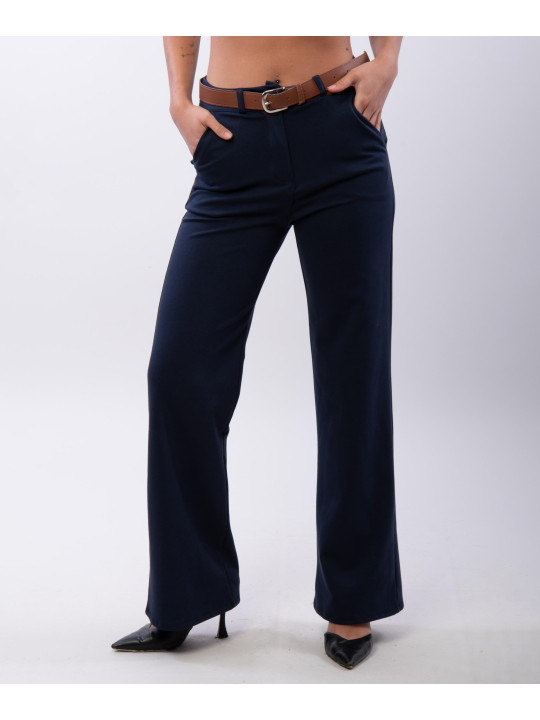 Pantalone a Palazzo con Cintura 46% cotone 42% poliestere 12% elastico