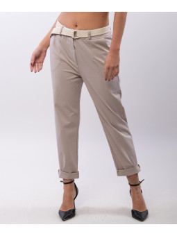Pantalone con cintura 66% cotone 29% nylon 5% elastico