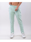 Jogger con elastico e tasche zip laterali 95% cotone 5% elastico