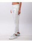 Jogger con elastico e tasche zip laterali 95% cotone 5% elastico