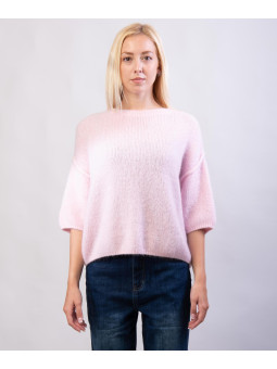 Maglione Misto Mohair con Maniche a 3/4