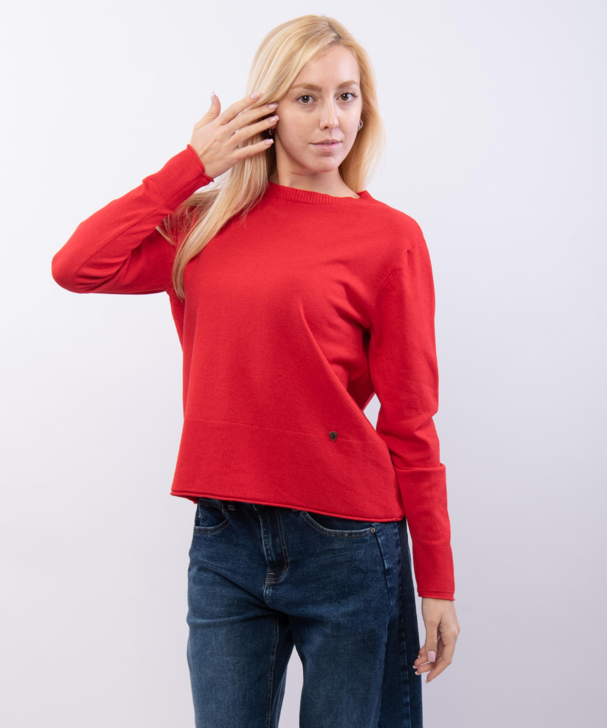 Maglia semplice con dettaglio coste ai lati