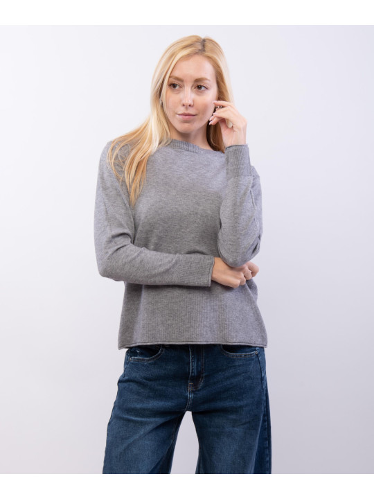 Maglia semplice con dettaglio coste ai lati