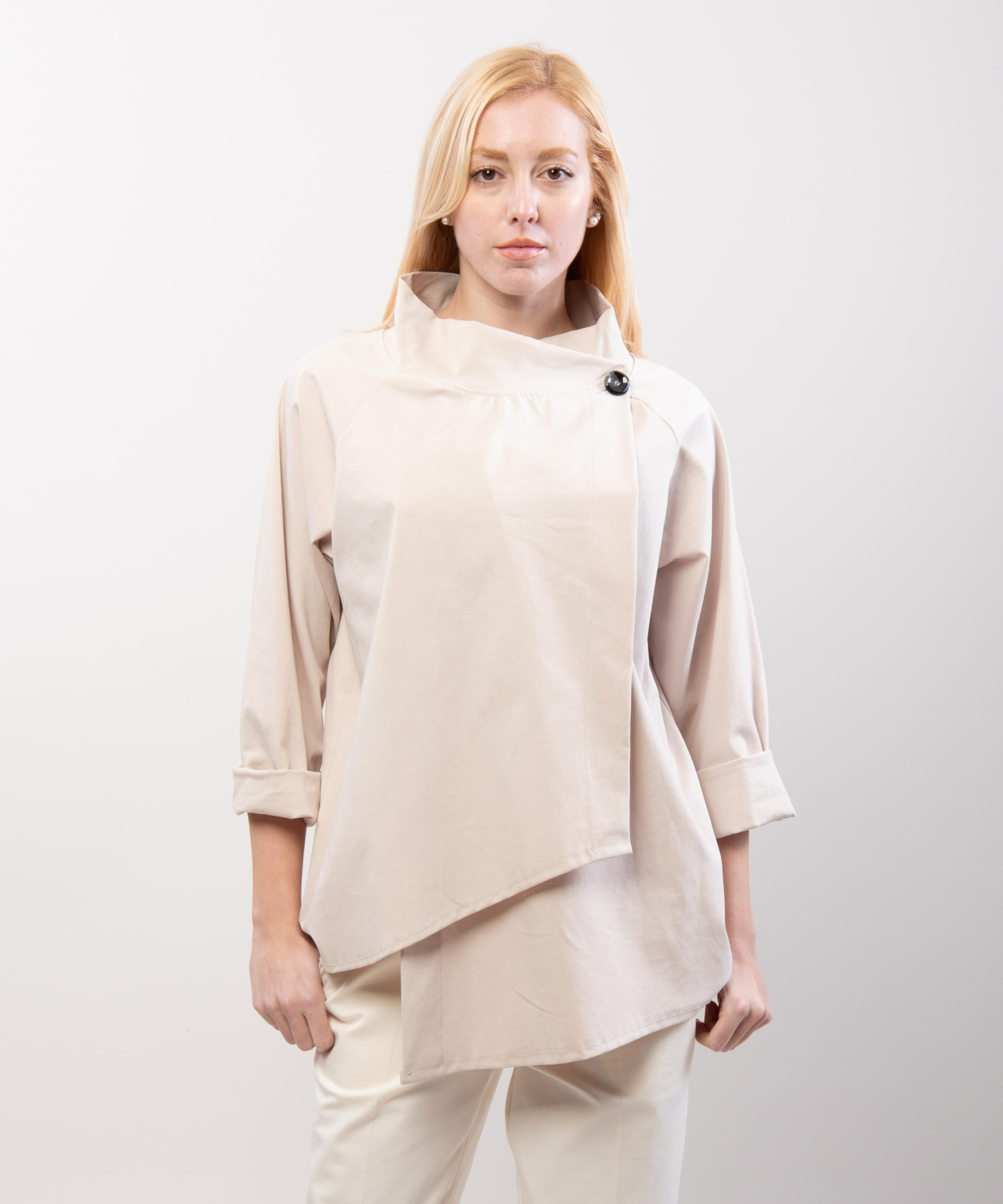 Trench in Maglia Asimmetrica 66% cotone 28%poliammide 6% elastan