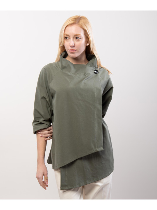 Trench in Maglia Asimmetrica 66% cotone 28%poliammide 6% elastan