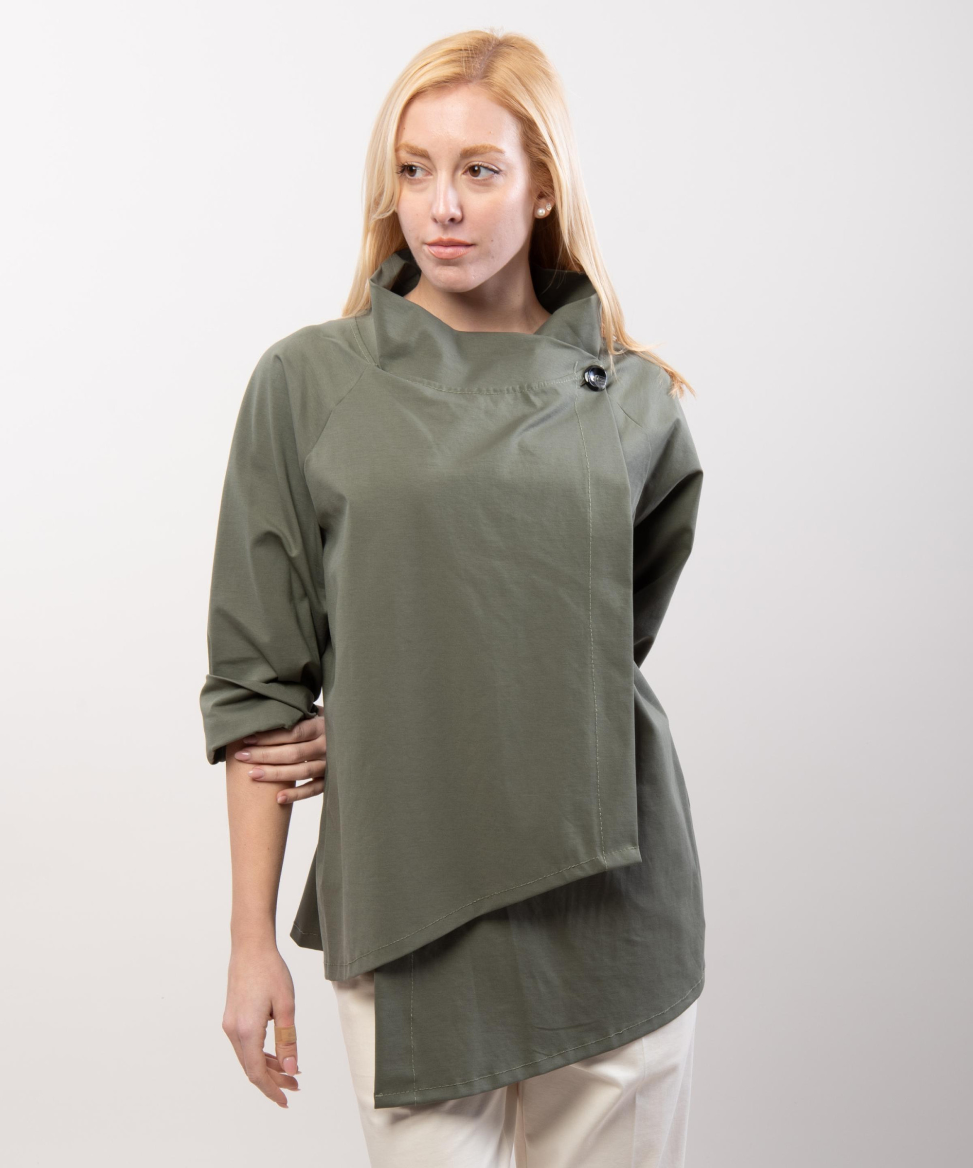 Trench in Maglia Asimmetrica 66% cotone 28%poliammide 6% elastan