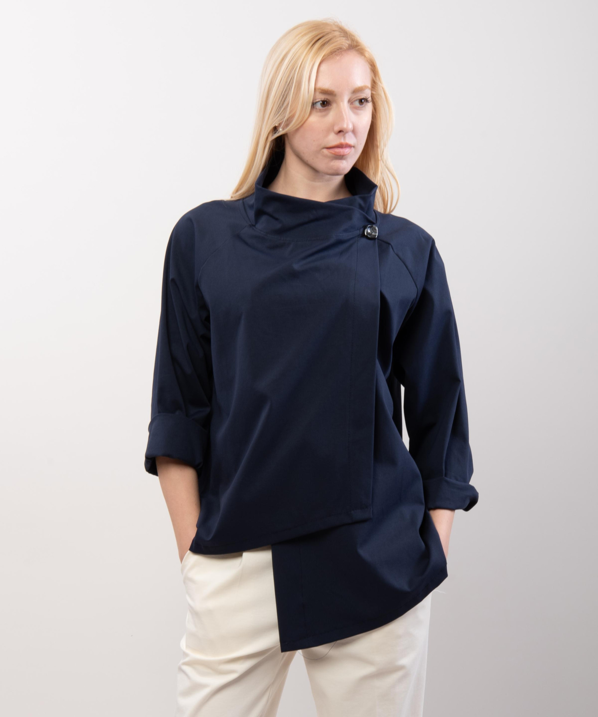 Trench in Maglia Asimmetrica 66% cotone 28%poliammide 6% elastan
