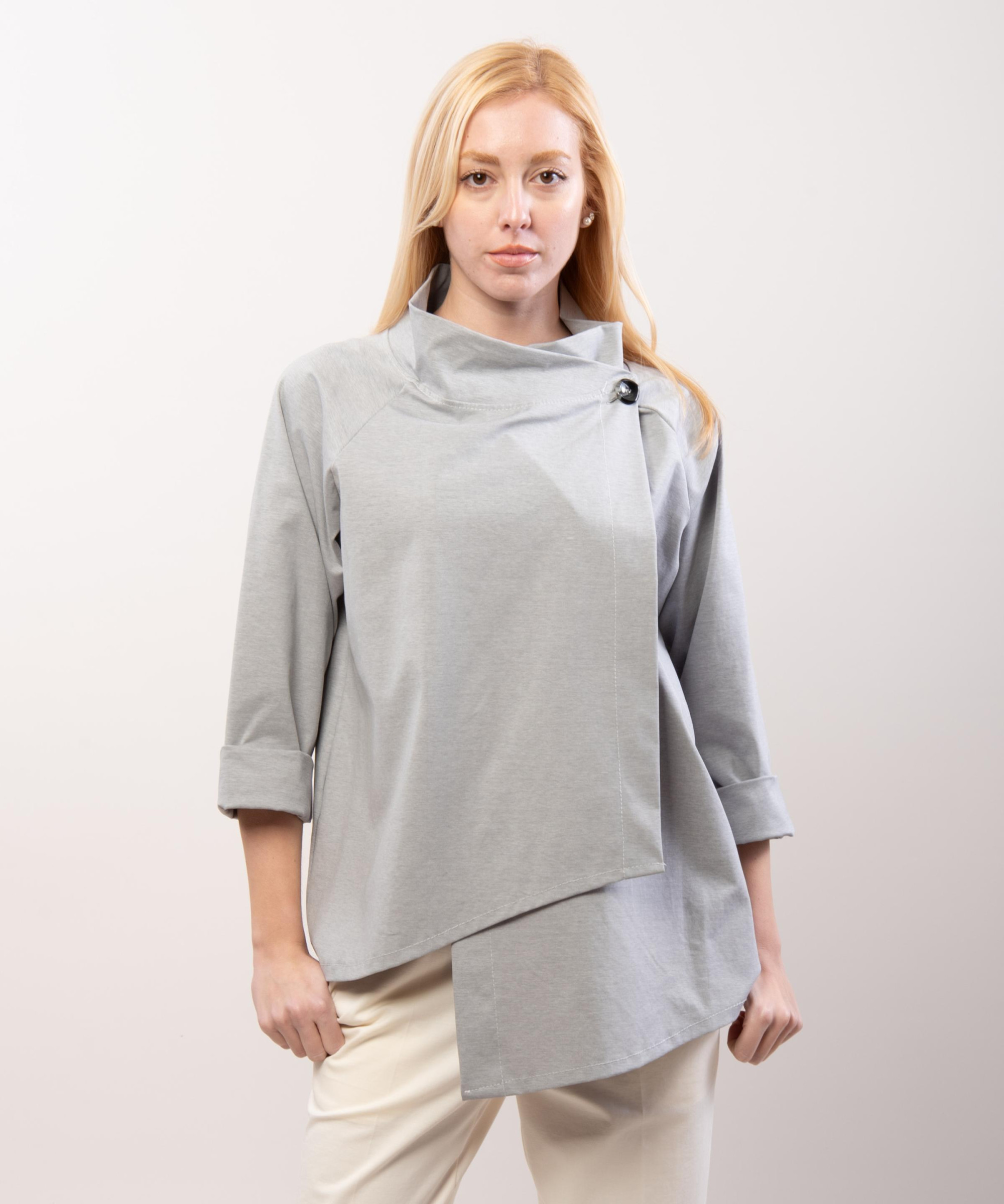 Trench in Maglia Asimmetrica 66% cotone 28%poliammide 6% elastan