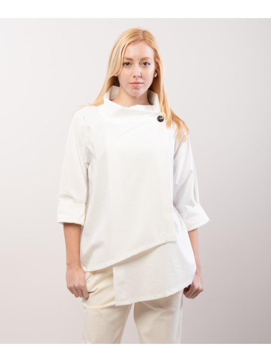 Trench in Maglia Asimmetrica 66% cotone 28%poliammide 6% elastan