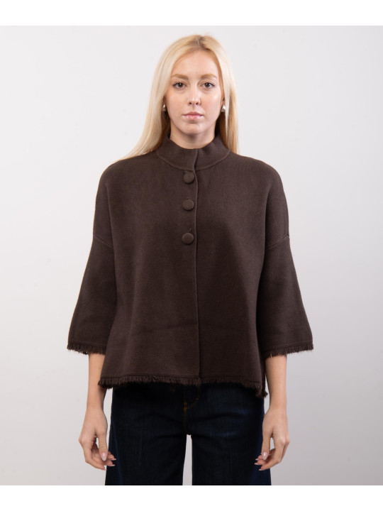 coprispalle in maglia e frange