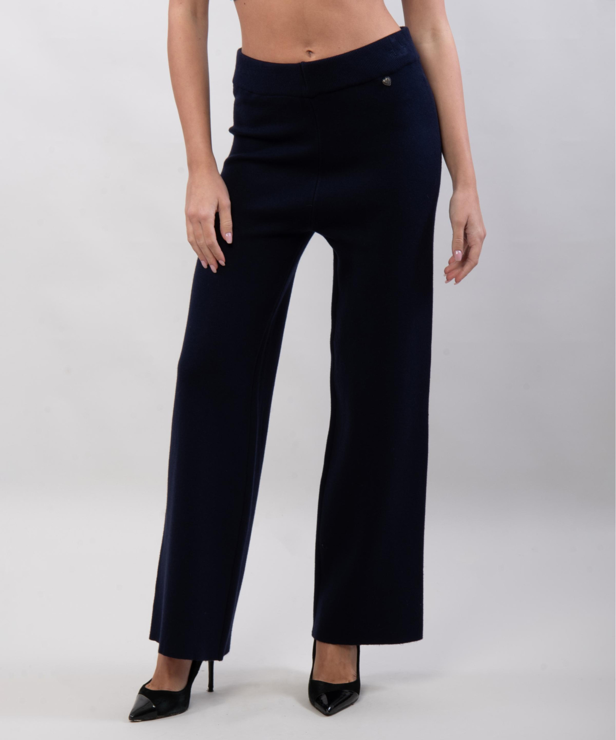 Pantaloni a palazzo in maglia