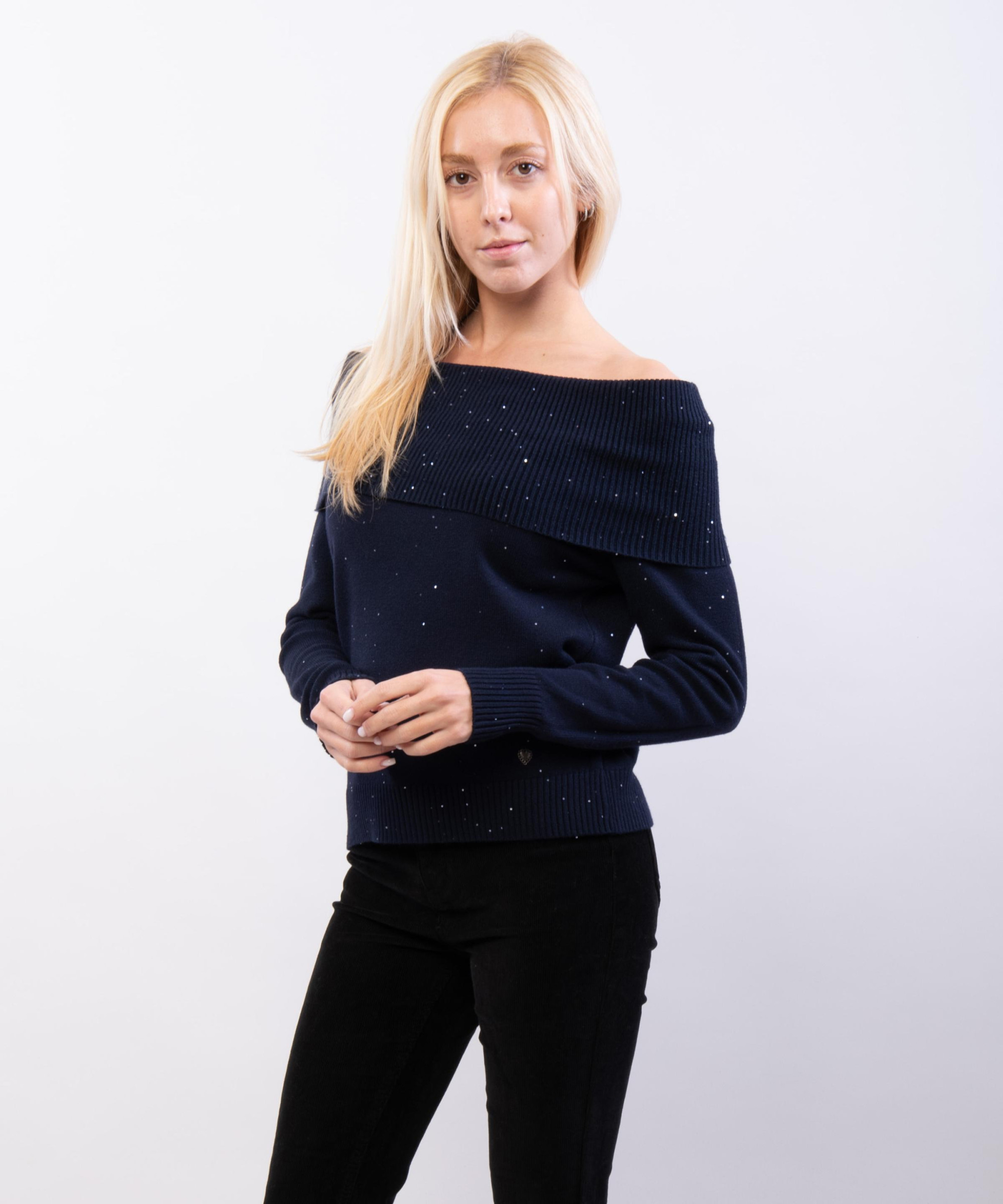 maglia con collo e palettes