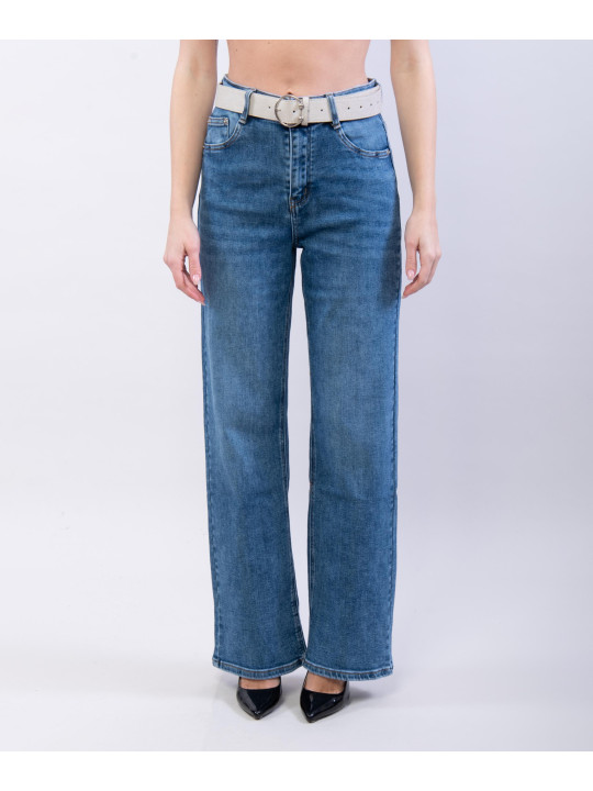 Jeans a Palazzo con cintura