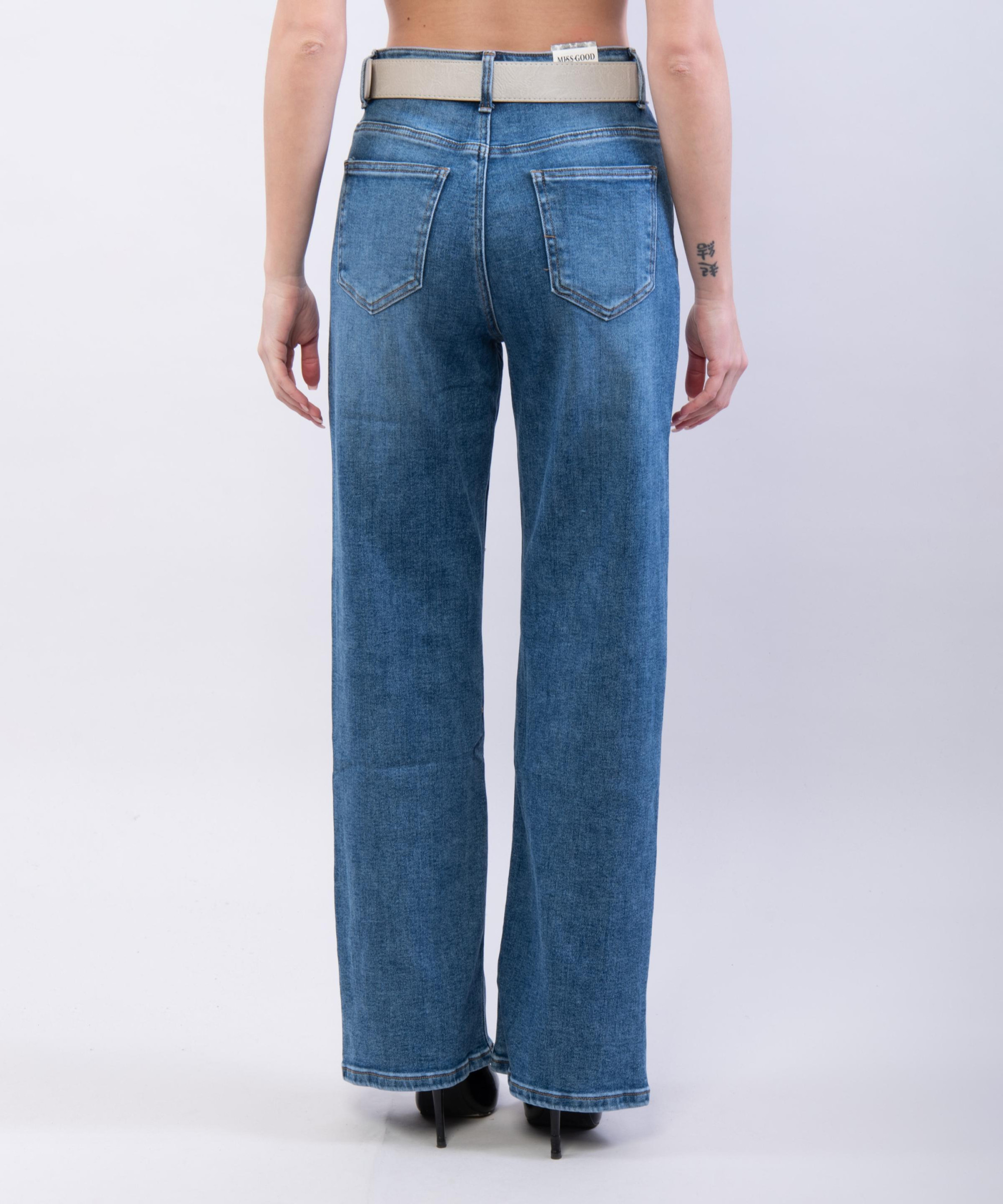 Jeans a Palazzo con cintura