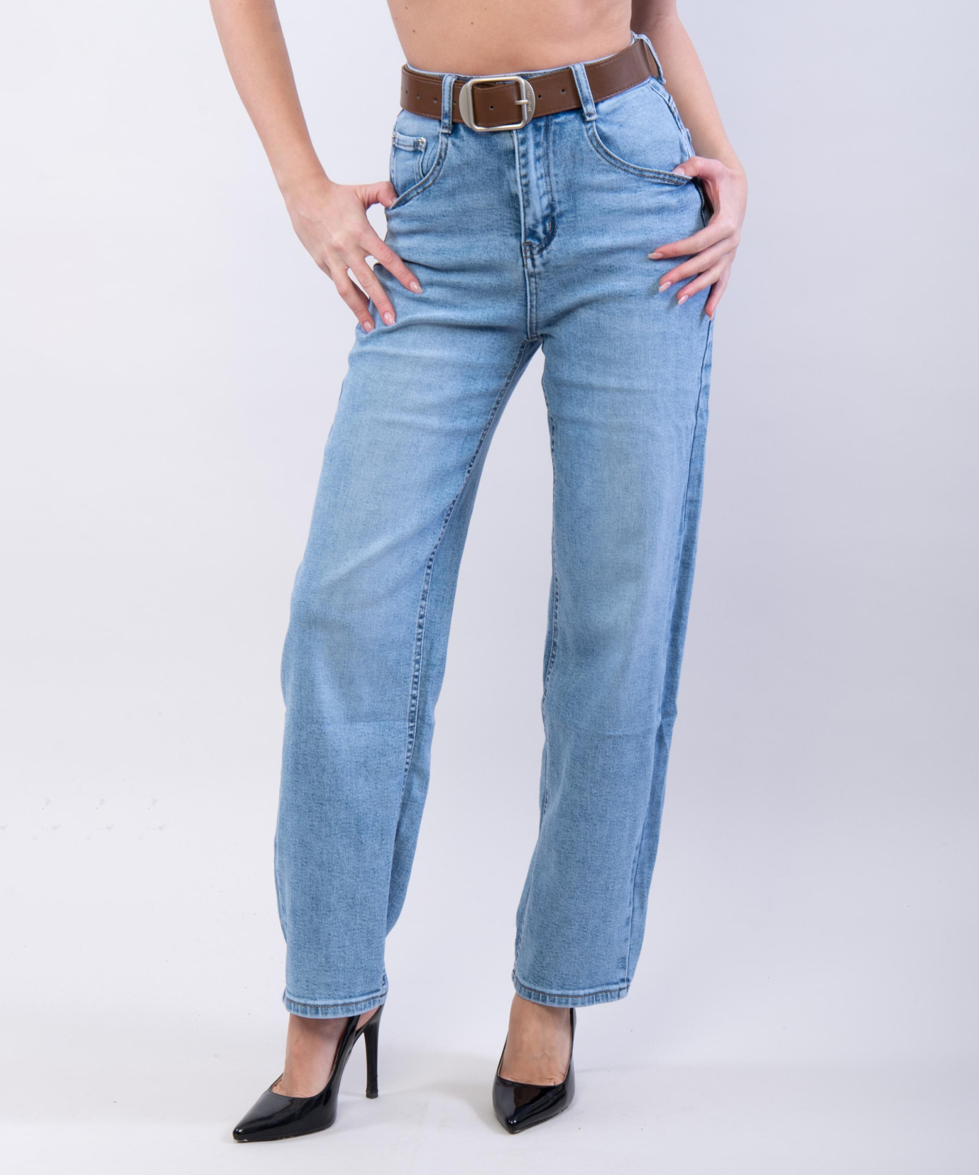 Jeans a Palloncino con cintura