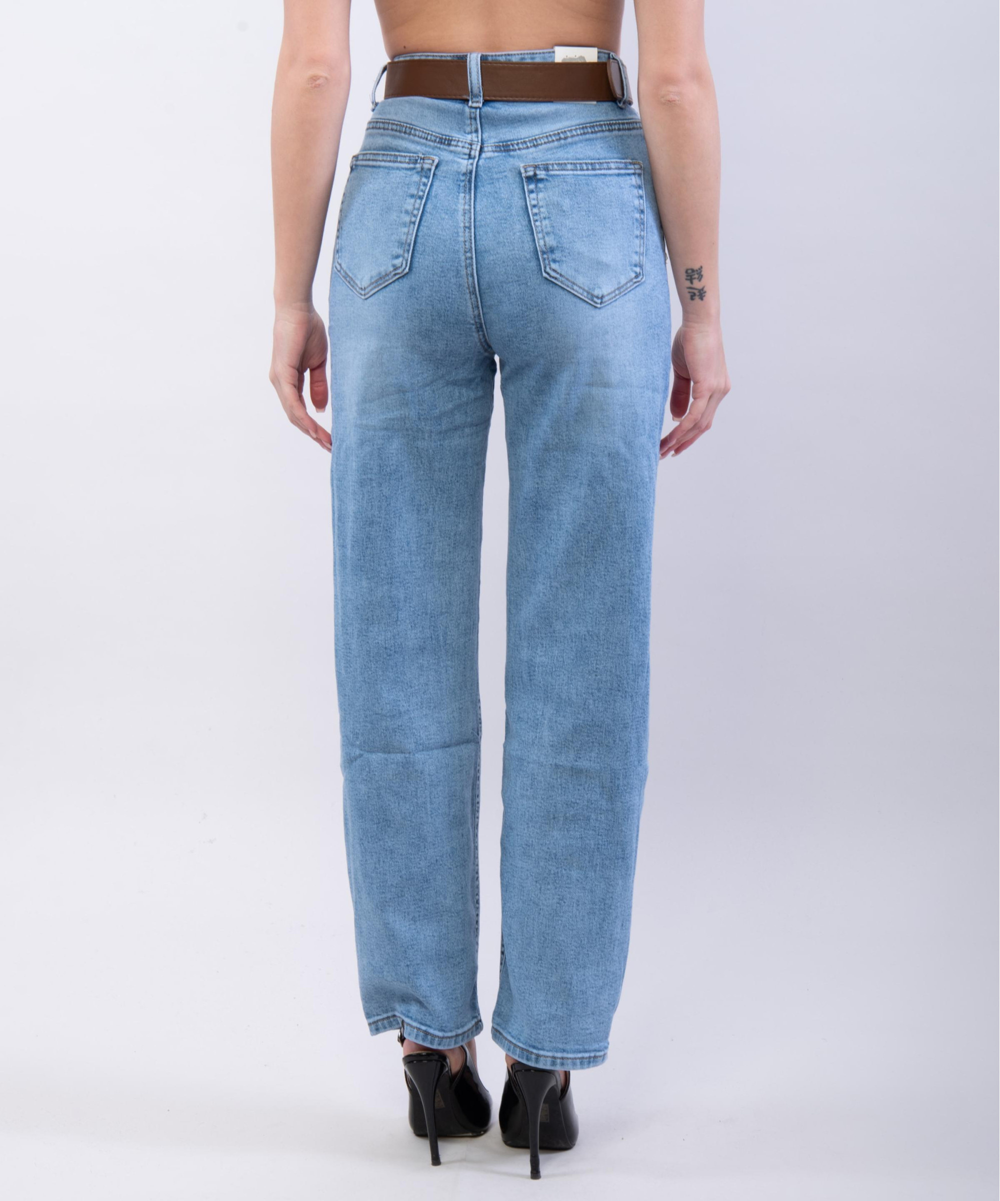 Jeans a Palloncino con cintura