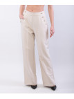 Pantaloni a Palazzo con Bottoni