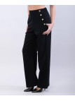 Pantaloni a Palazzo con Bottoni