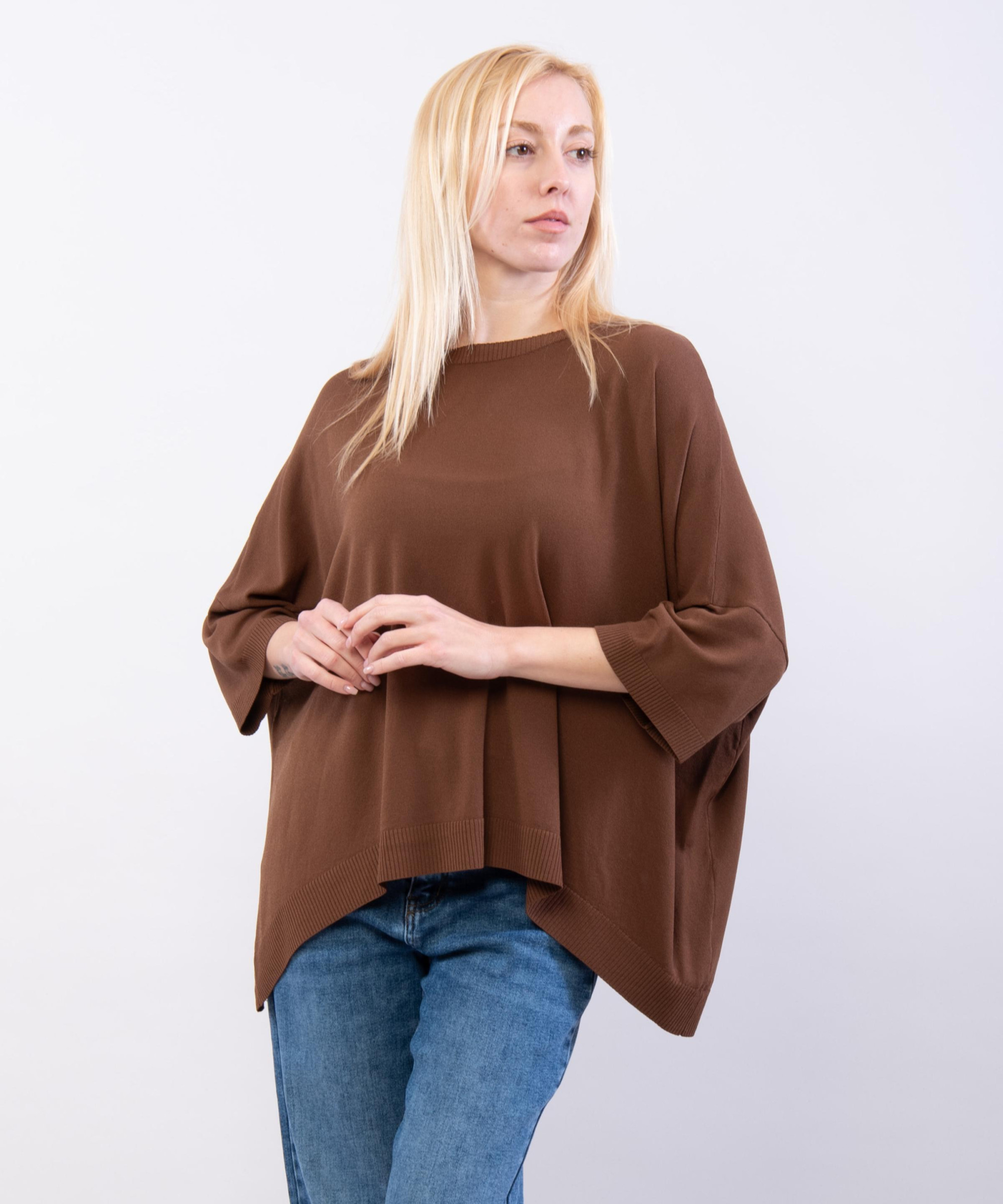 Maglia Oversize con Spalla Scesa