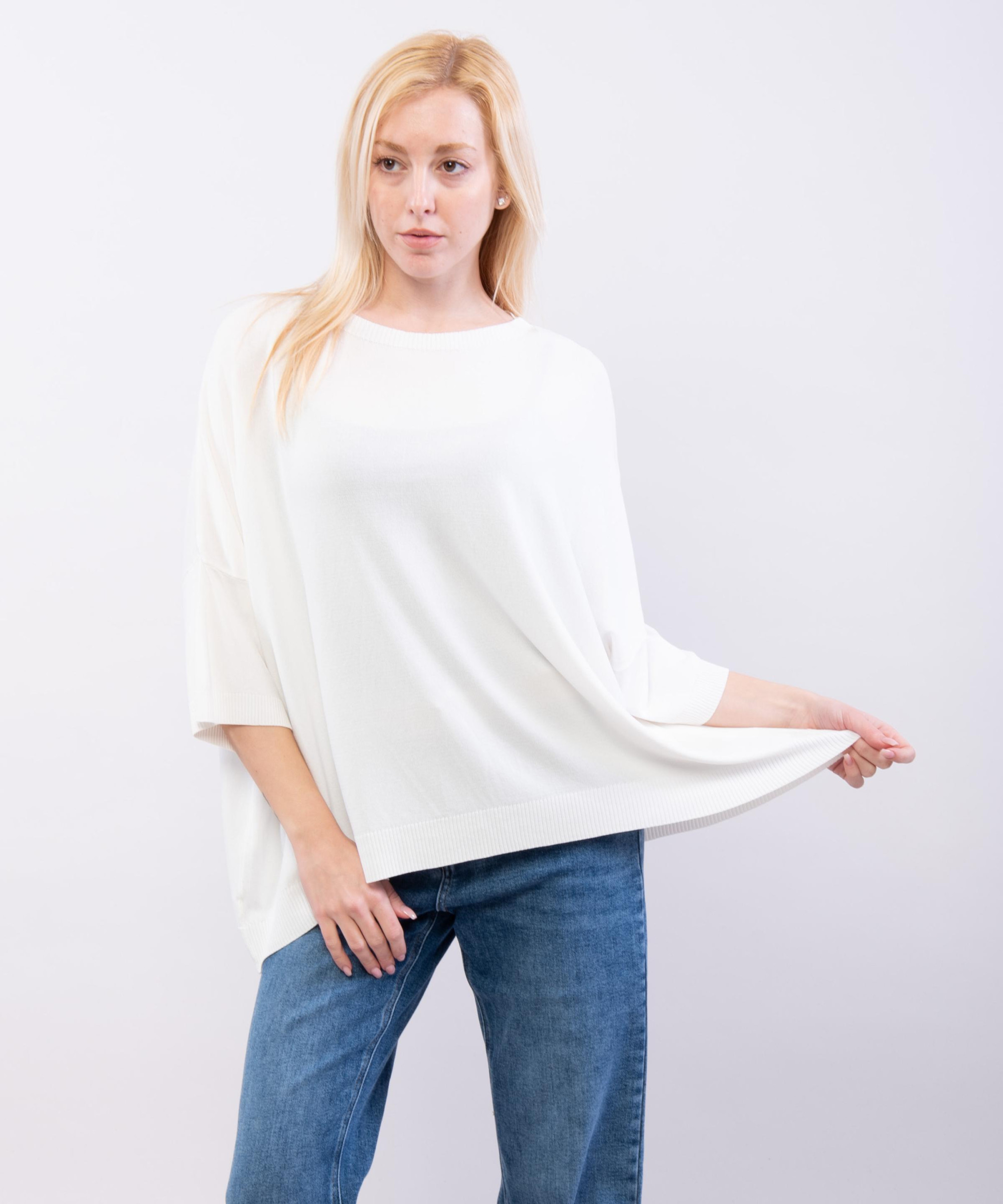 Maglia Oversize con Spalla Scesa