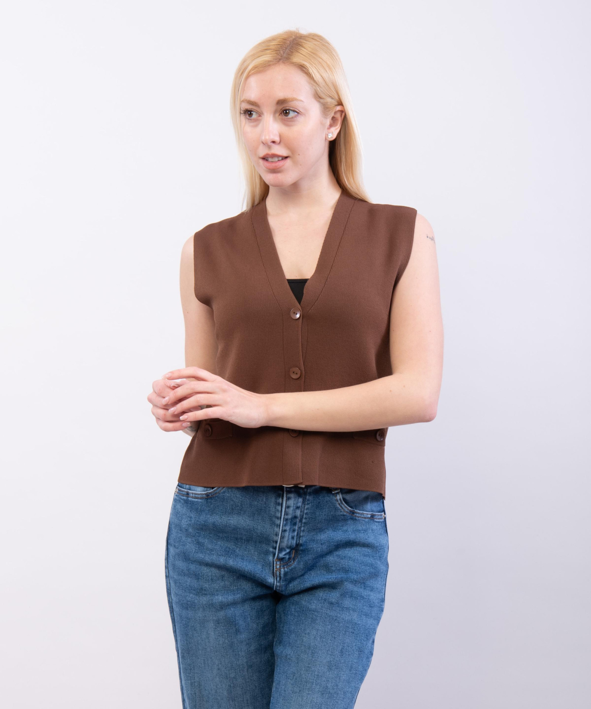 gilet in viscosa