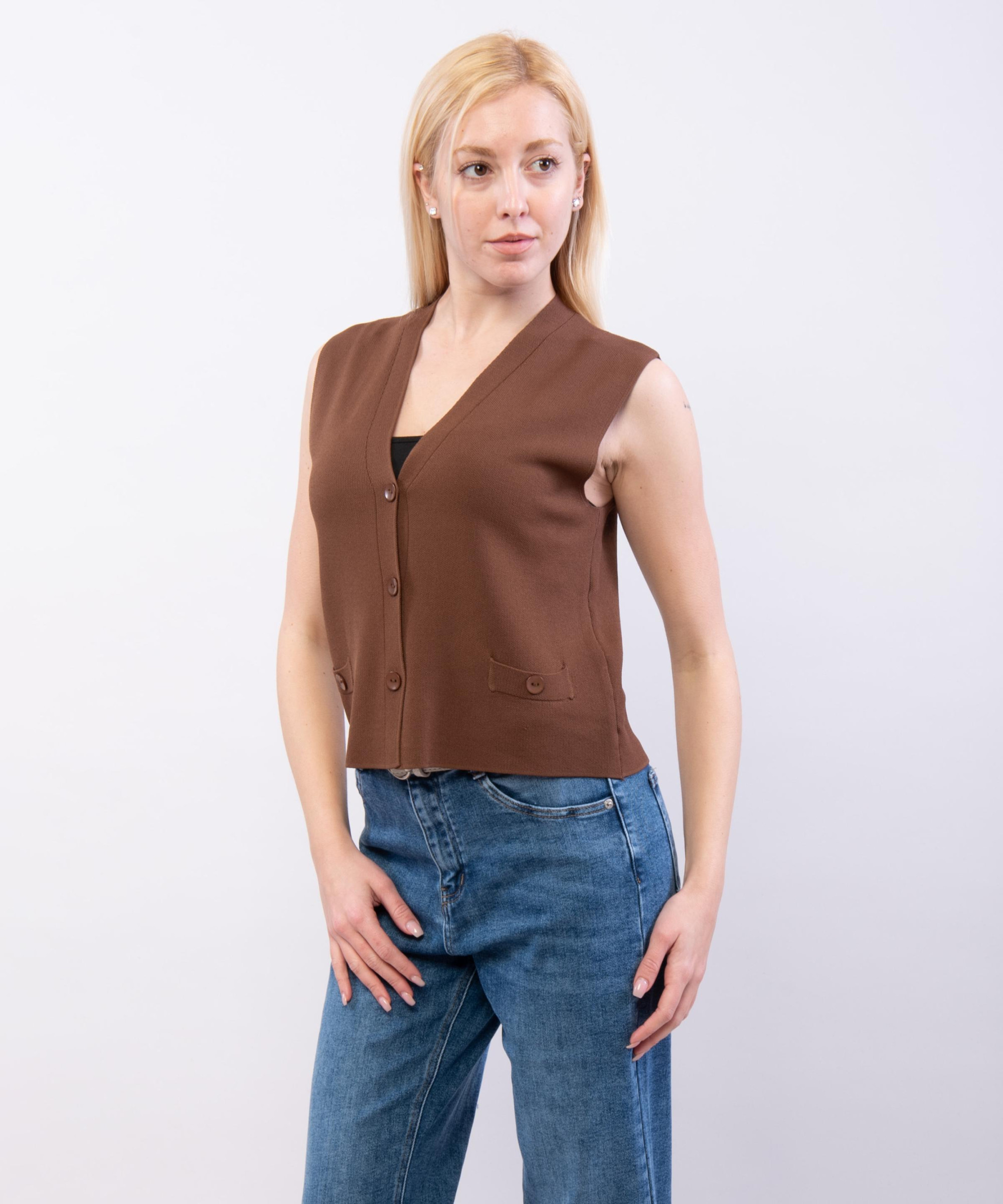 gilet in viscosa