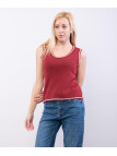 top con bordo bicolore