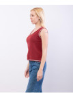top con bordo bicolore