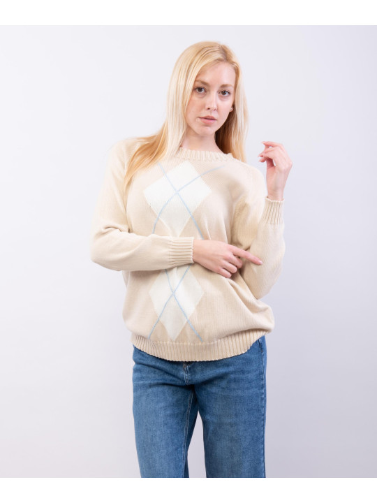 maglia con disegno rombi