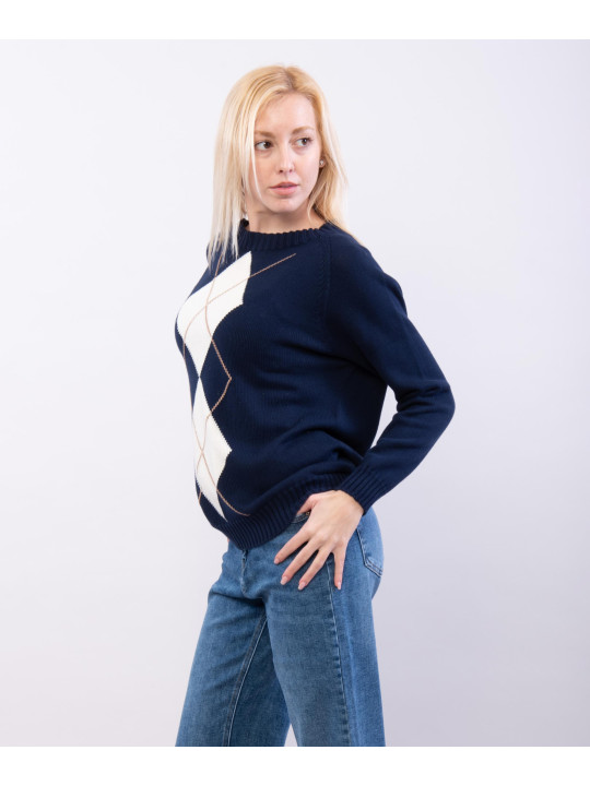 maglia con disegno rombi