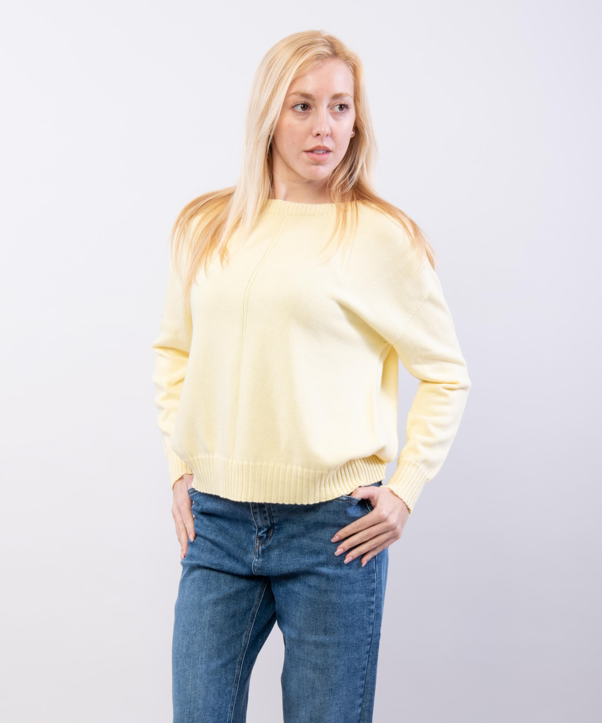 Maglia leggera con orlo a coste