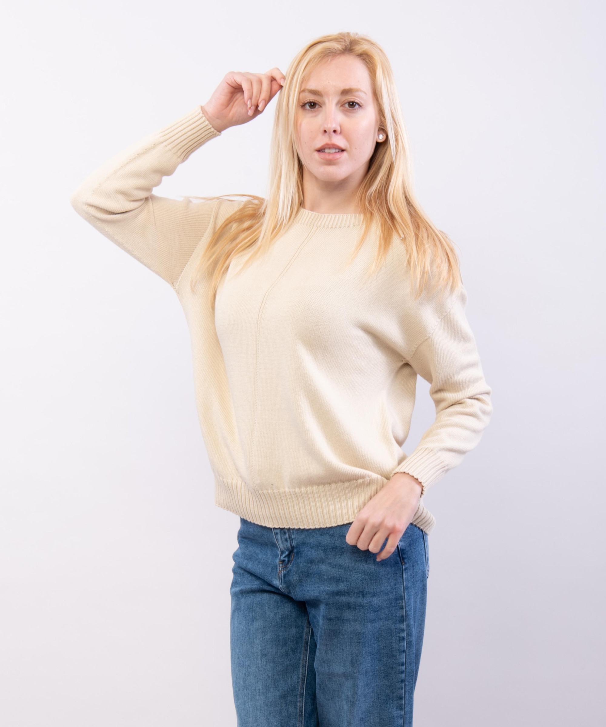 Maglia leggera con orlo a coste