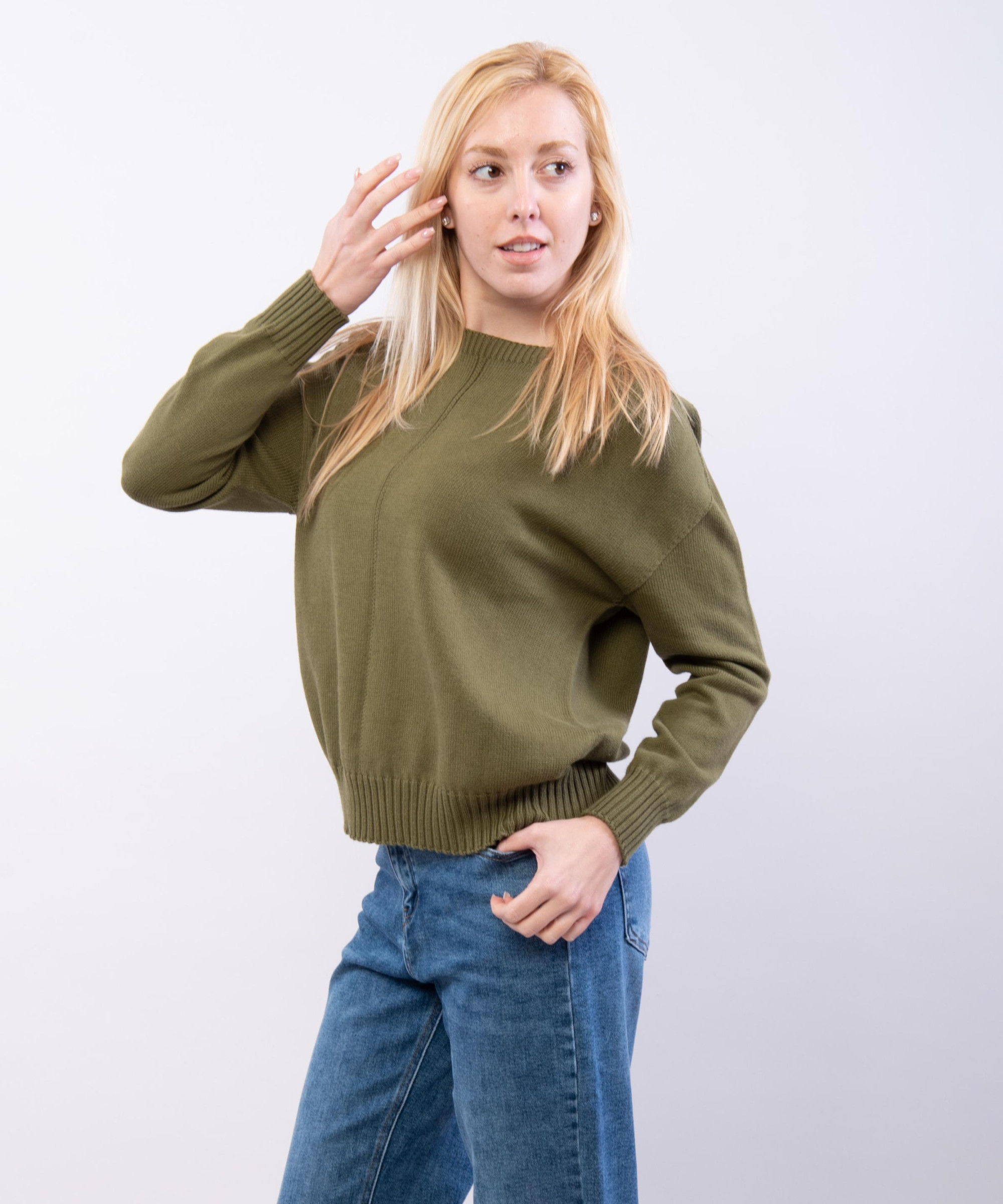 Maglia leggera con orlo a coste