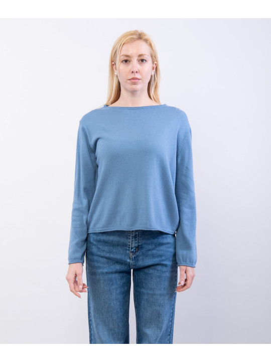 maglia leggera con collo arricciato