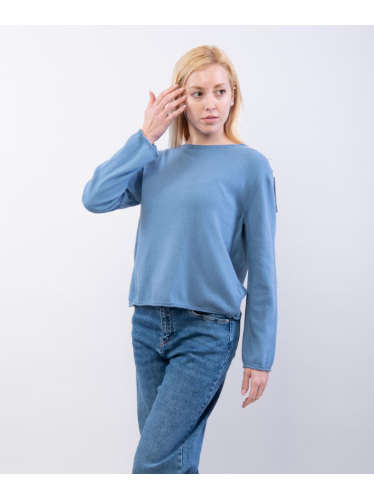 maglia leggera con collo arricciato
