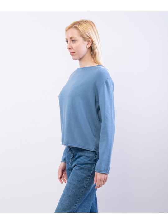 maglia leggera con collo arricciato