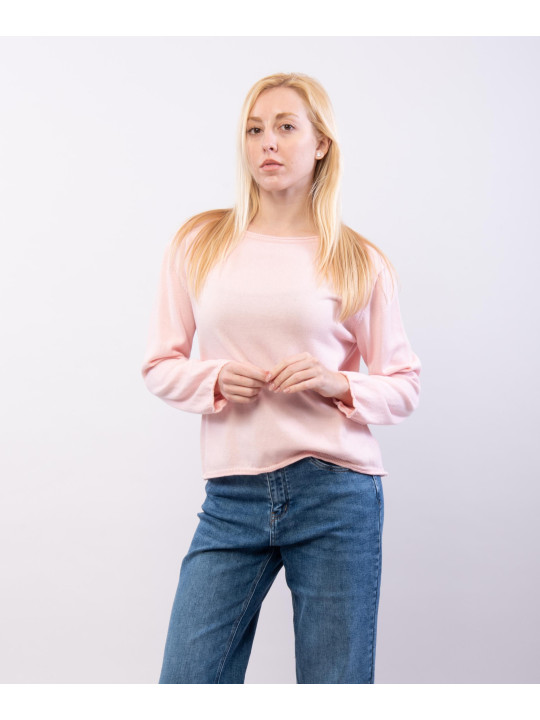 maglia leggera con collo arricciato