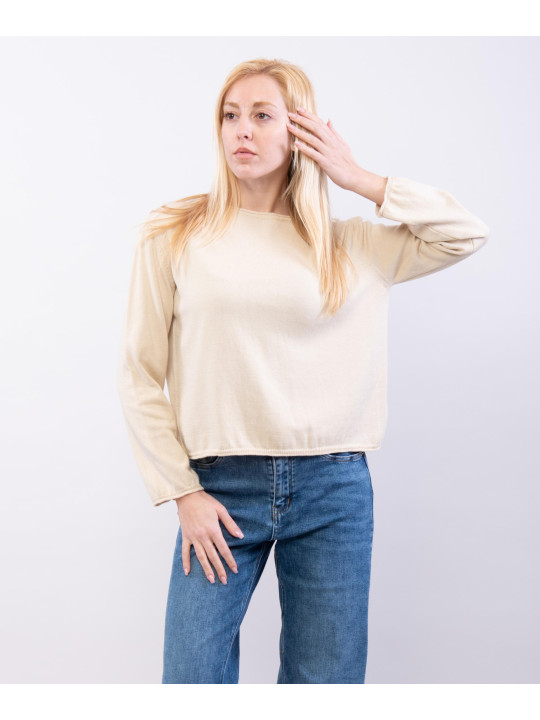 maglia leggera con collo arricciato