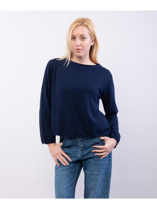 maglia leggera con collo arricciato