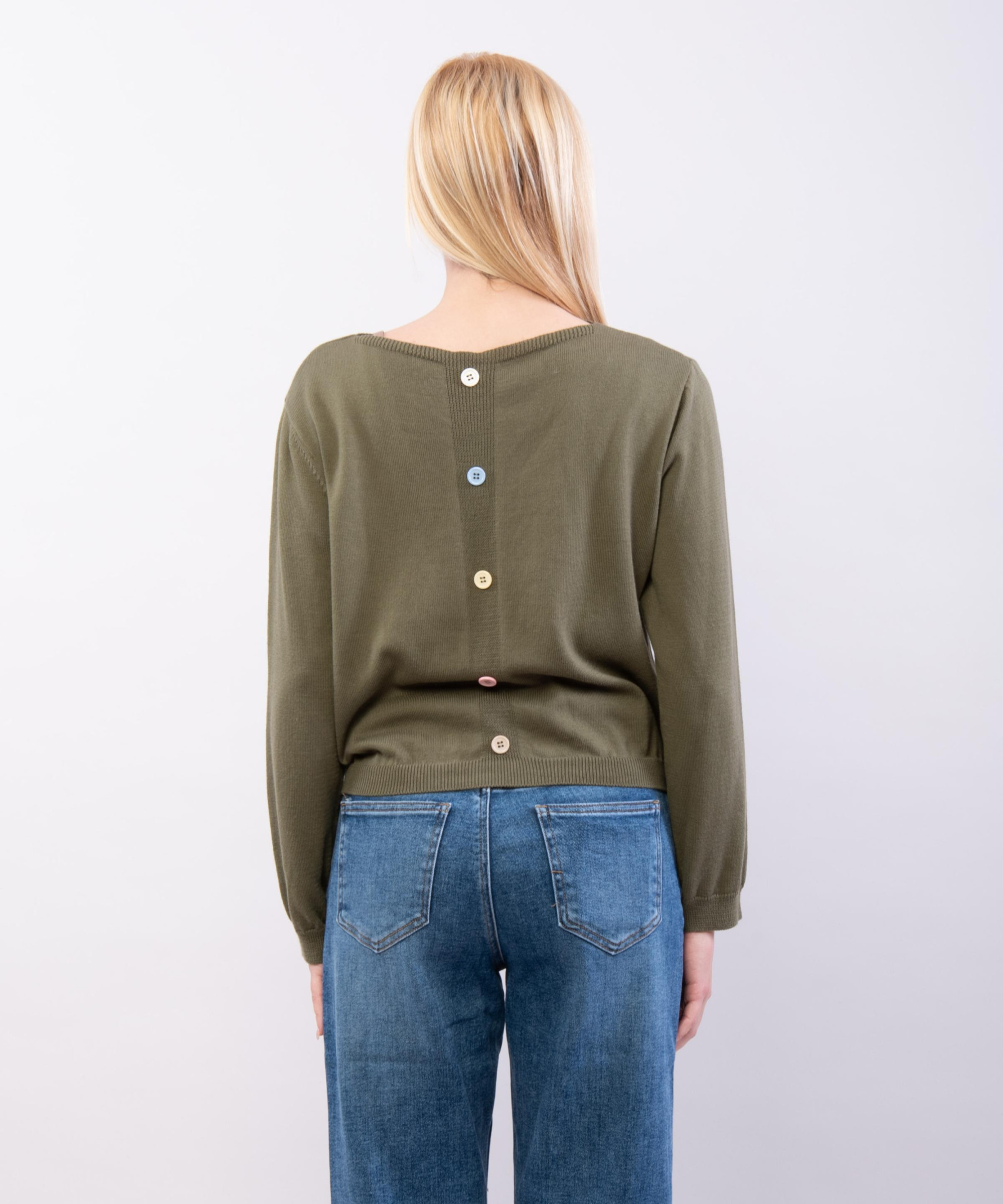 Maglia Leggera con Bottoni posteriori colorati