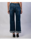 Pantaloni Jeans Dritti con Patchwork