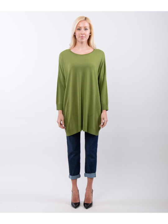Maglia con tasche e bottoni laterali
