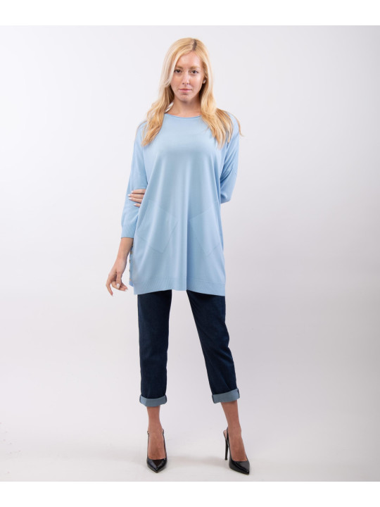 Maglia con tasche e bottoni laterali