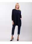 Maglia con tasche e bottoni laterali