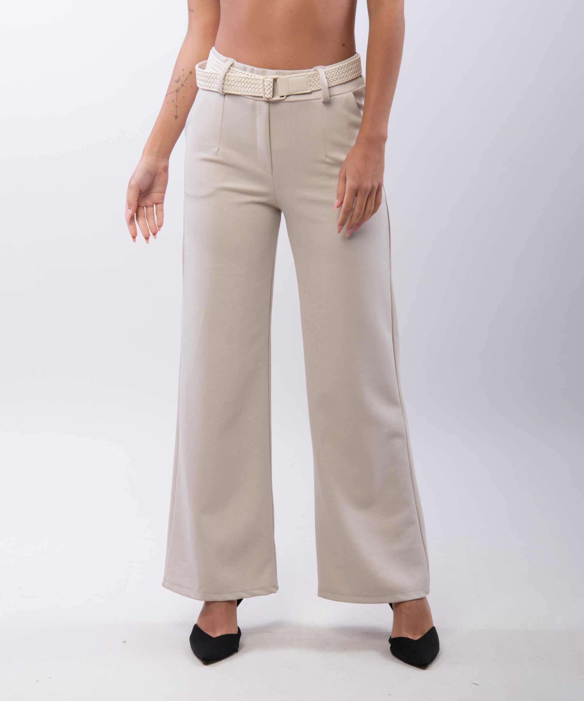 Pantaloni palazzo a costine