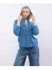 Maglia con zip e cappuccio
