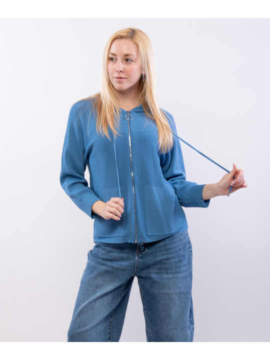 Maglia con zip e cappuccio